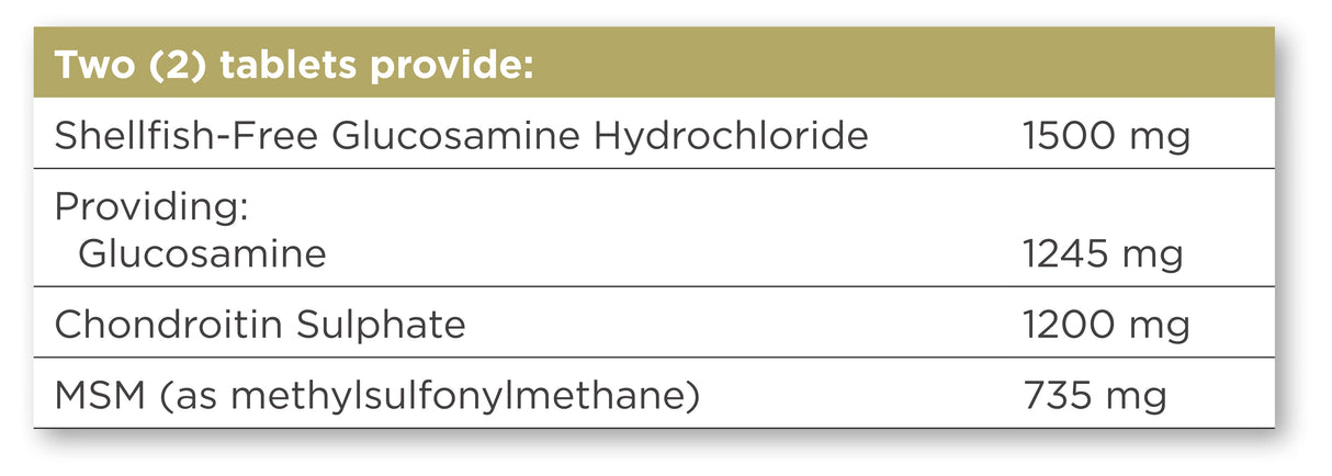 Solgar® Extra Strength Glucosamine Chondroitin MSM Tablets - Greenlands Health Store