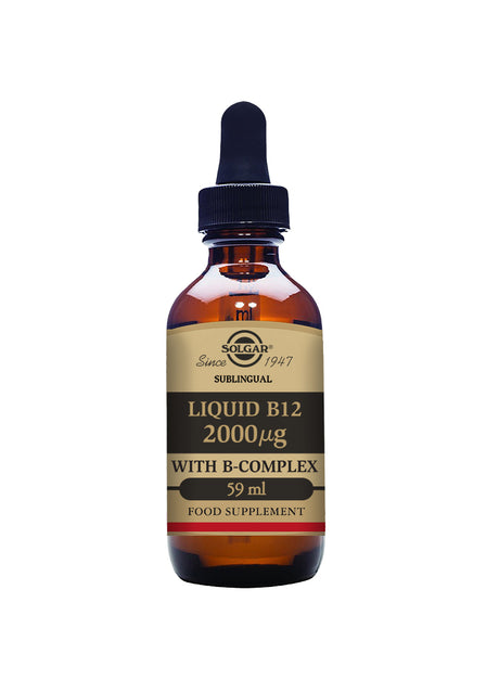 Solgar® Liquid B12 2000 µg with B-Complex - 59 ml - Greenlands Health Store
