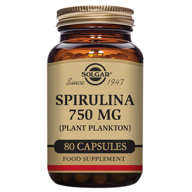 Solgar® Spirulina 750 mg Capsules - Pack of 80 - Greenlands Health Store