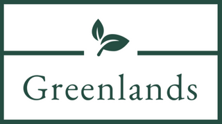 Greenlands logo with a leaf symbol on a white background