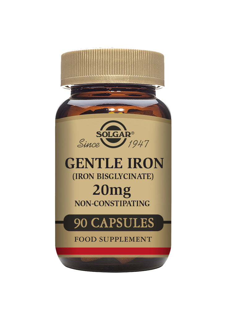 Solgar® Gentle Iron (Iron Bisglycinate) 20 mg Vegetable Capsules - Greenlands Health Store