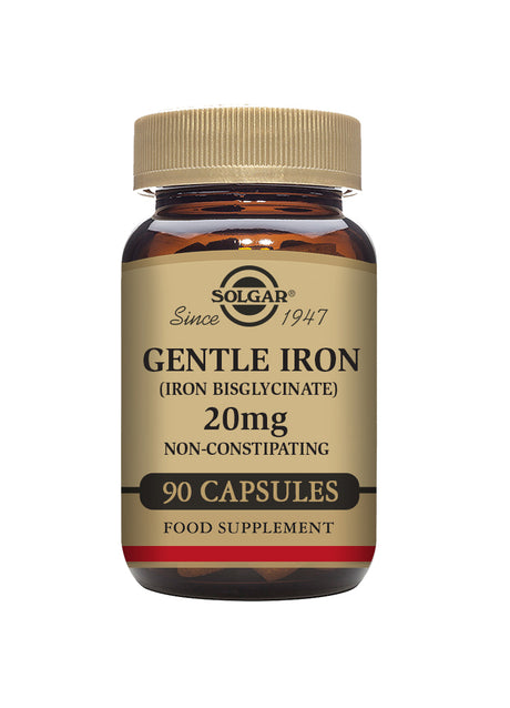 Solgar® Gentle Iron (Iron Bisglycinate) 20 mg Vegetable Capsules - Greenlands Health Store