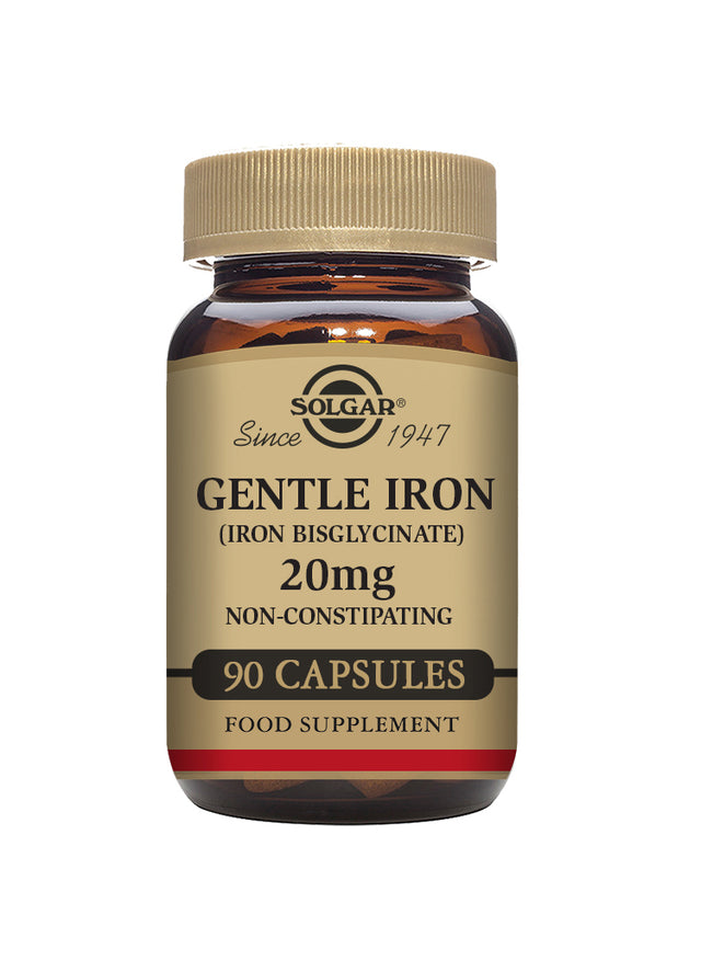 Solgar® Gentle Iron (Iron Bisglycinate) 20 mg Vegetable Capsules - Greenlands Health Store