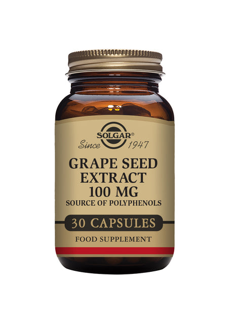 Solgar® Grape Seed Extract 100 mg Vegetable Capsules - Pack of 30 - Greenlands Health Store