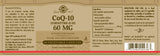 Solgar® CoQ - 10 (Coenzyme Q - 10) 60 mg Vegetable Capsules - Pack of 60 - Greenlands Health Store