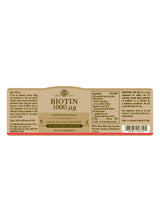 Solgar® Biotin 1000 µg Vegetable Capsules - Pack of 50 - Greenlands Health Store