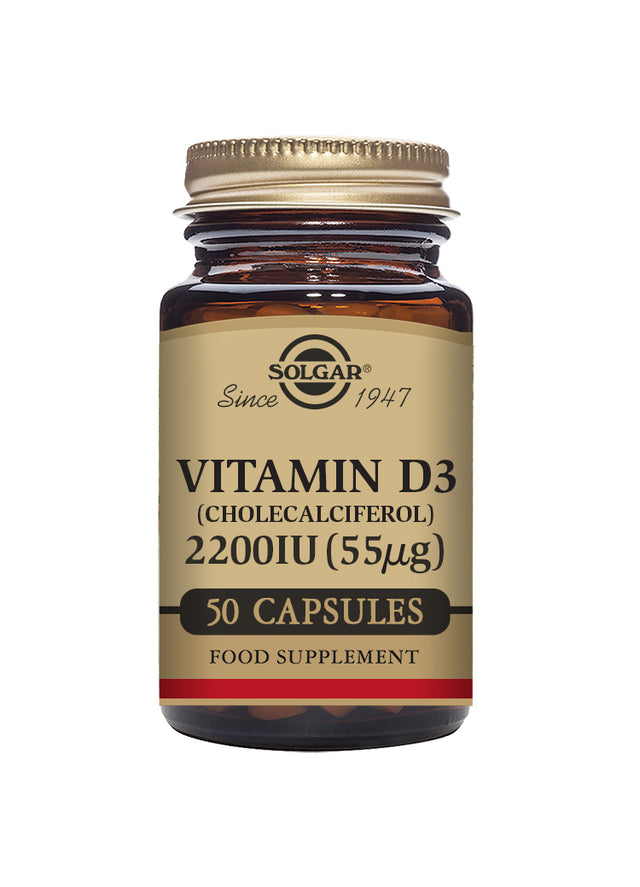 Solgar® Vitamin D3 (Cholecalciferol) 2200 IU (55 µg) Vegetable Capsules - Greenlands Health Store