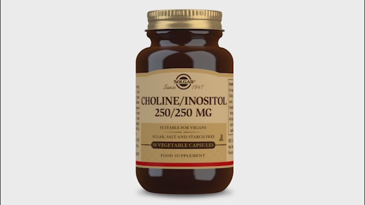 Solgar® Choline 250 mg / Inositol 250 mg Vegetable Capsules - Pack of 50