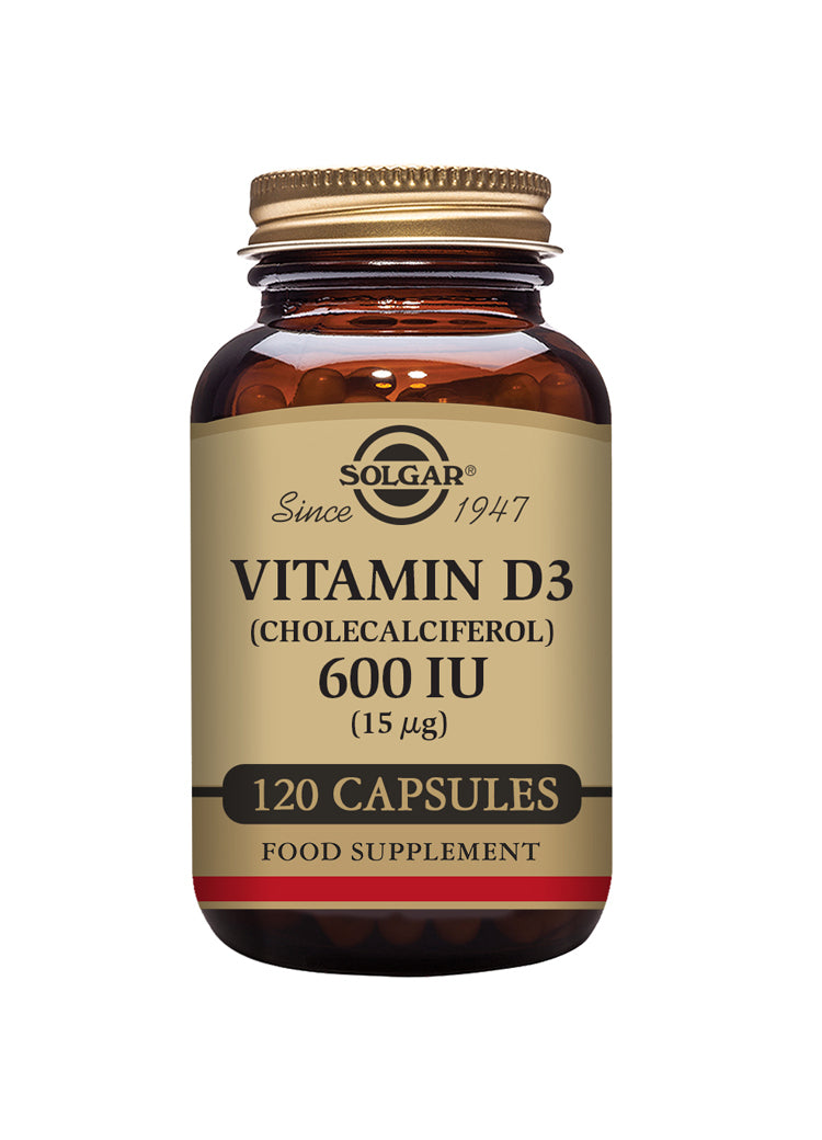 Solgar® Vitamin D3 (Cholecalciferol) 600 IU (15 µg) Vegetable Capsules - Greenlands Health Store