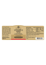 Solgar® Natural Source Vitamin E 268 mg (400 IU) Vegetable Softgels - Pack of 50 - Greenlands Health Store