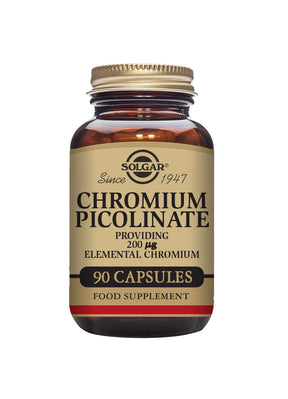 Solgar® Chromium Picolinate 200 µg Vegetable Capsules - Pack of 90 - Greenlands Health Store