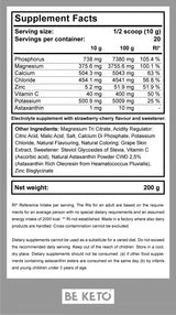 BeKeto - Keto Electrolytes Powder Strawberry Cherry 200g