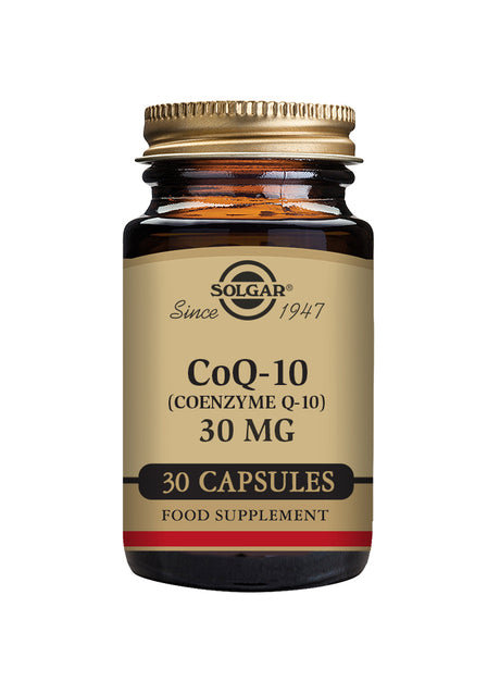 Solgar® CoQ-10 (Coenzyme Q-10) 30 mg Vegetable Capsules - Greenlands Health Store