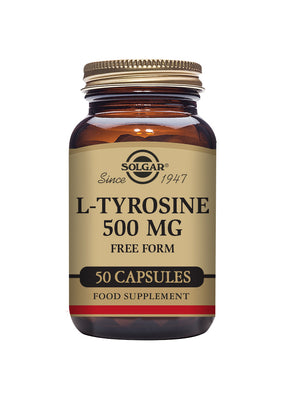 Solgar® L-Tyrosine 500 mg Vegetable Capsules - Pack of 50 - Greenlands Health Store