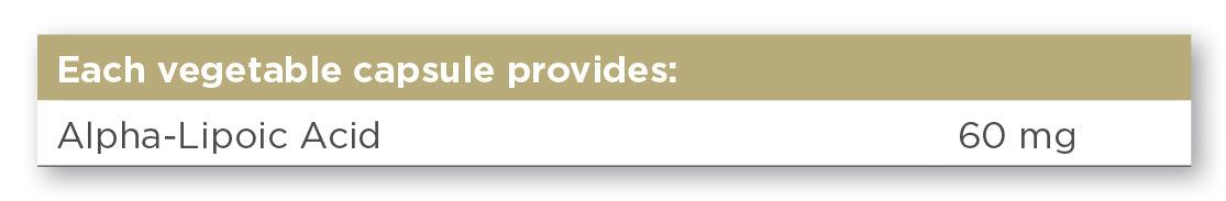 Solgar® Alpha-Lipoic Acid 60 mg Vegetable Capsules - Pack of 30 - Greenlands Health Store