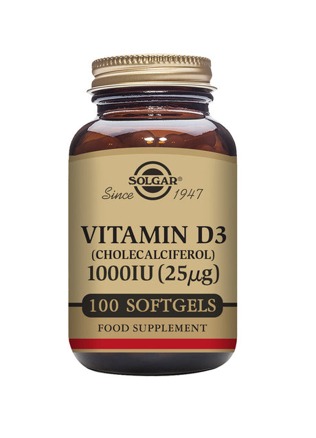 Solgar® Vitamin D3 1000 IU (25 µg) Softgels - Greenlands Health Store