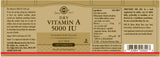 Solgar® Dry Vitamin A 5000 IU Tablets - Pack of 100 - Greenlands Health Store