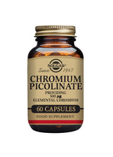 Solgar® Chromium Picolinate 500 µg Vegetable Capsules - Pack of 60 - Greenlands Health Store