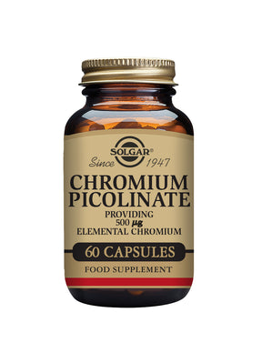 Solgar® Chromium Picolinate 500 µg Vegetable Capsules - Pack of 60 - Greenlands Health Store