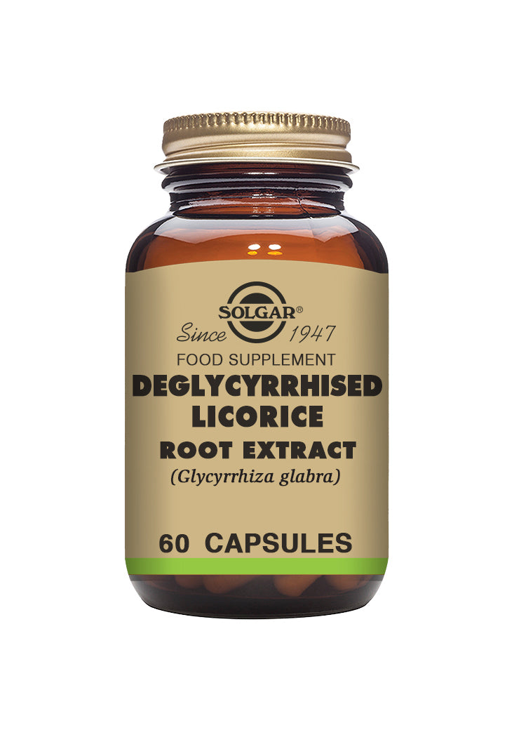 Solgar® Deglycyrrhised Licorice Root Extract Vegetable Capsules - Pack of 60 - Greenlands Health Store