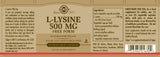 Solgar® L-Lysine 500 mg Vegetable Capsules - Pack of 50 - Greenlands Health Store